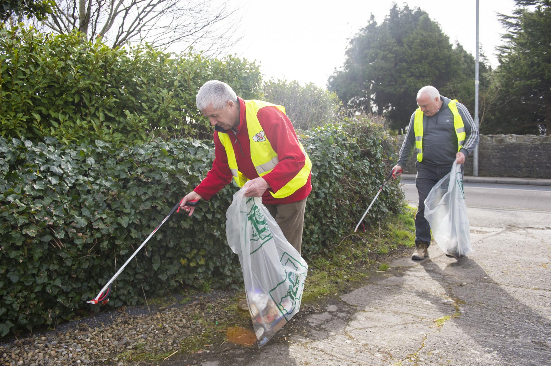 Two men clean up at Clarina