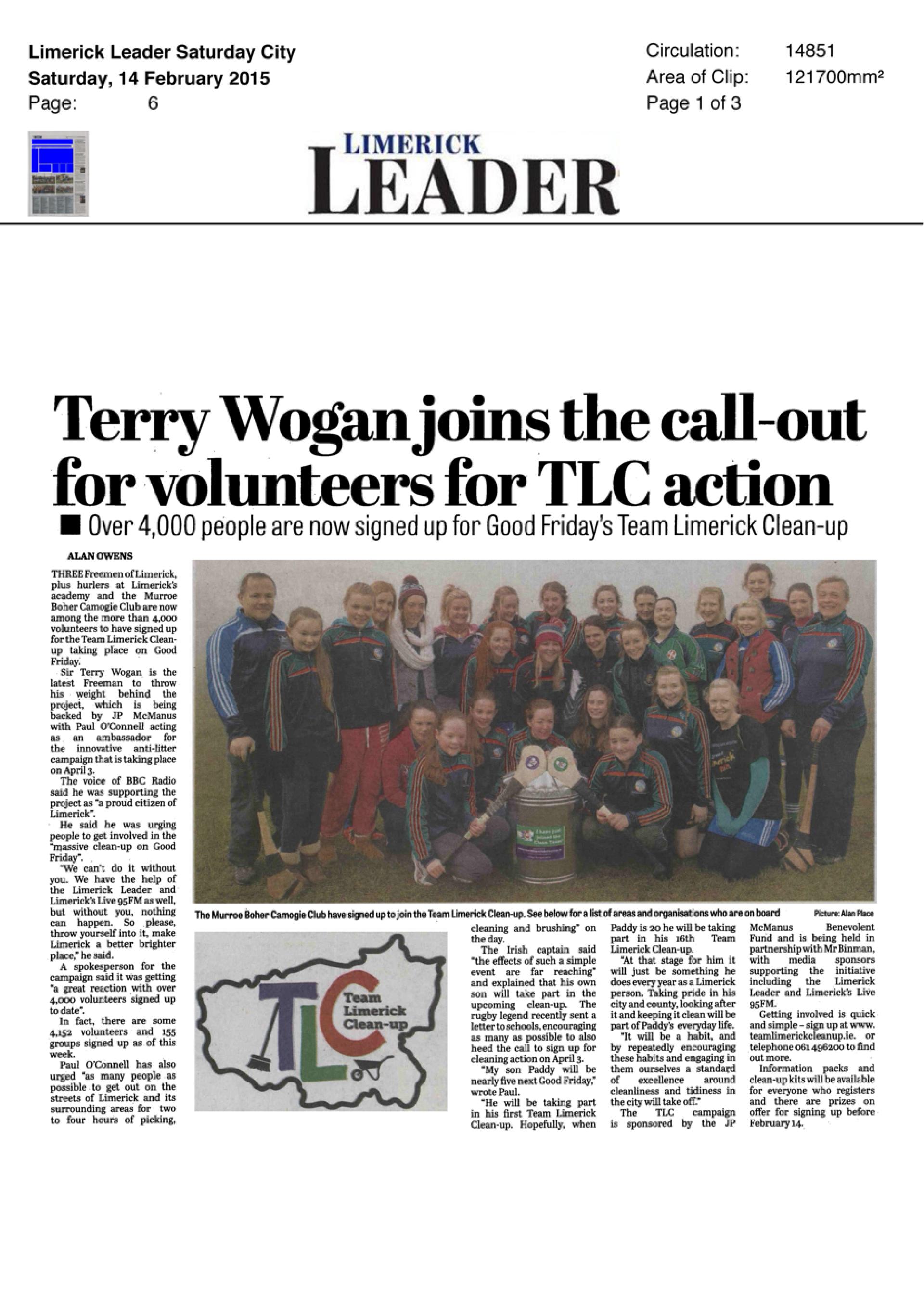 Limerick Leader article