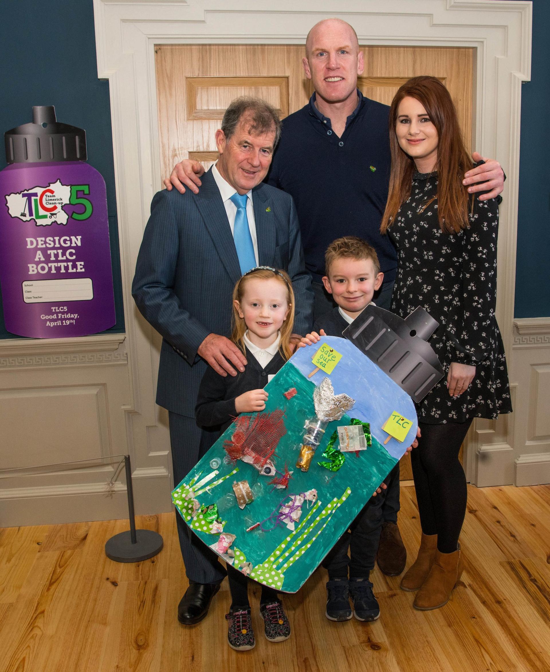 JP McManus and Paul O'Connell at the TLC 'Design A Bottle' Competition