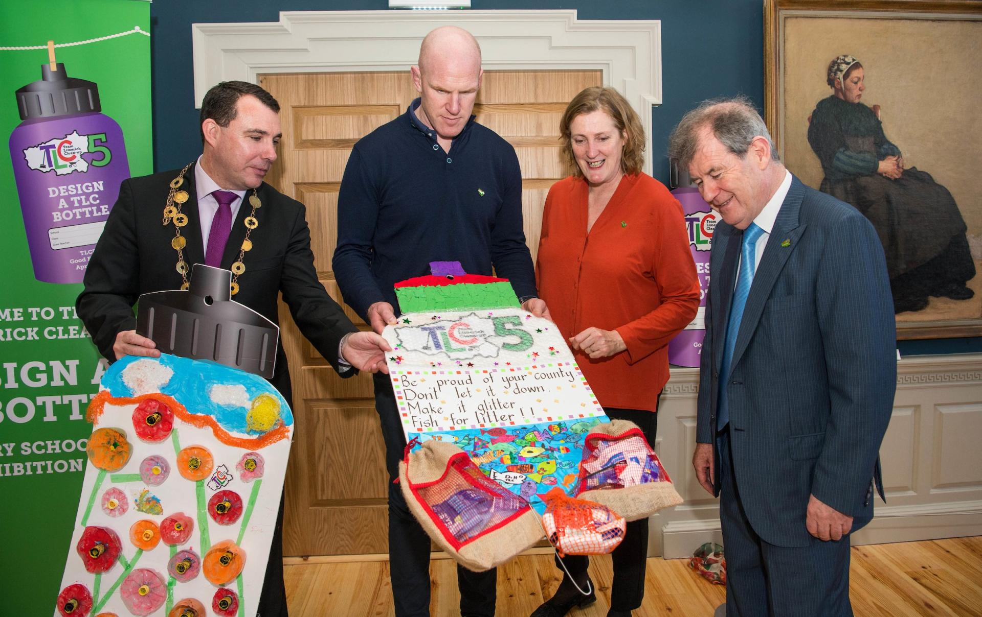 Paul O'Connell and JP McManus at 'Design A TLC Bottle' Competition