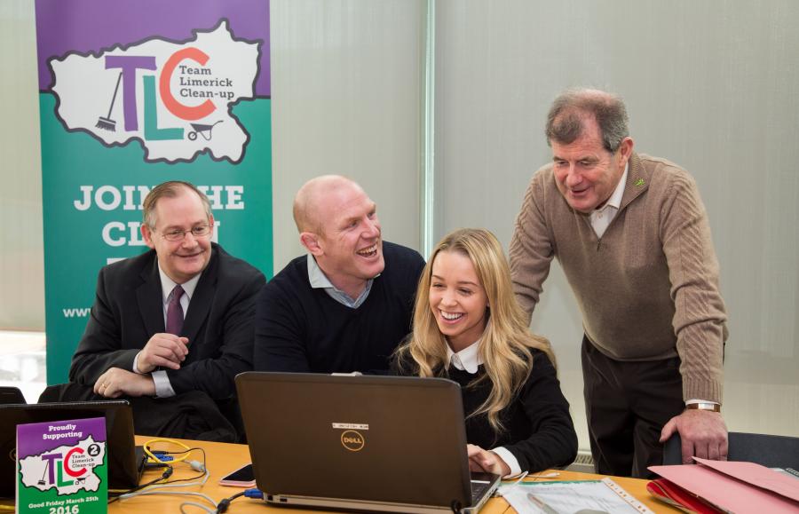 Paul O'Connell and JP McManus in the TLC Control Room
